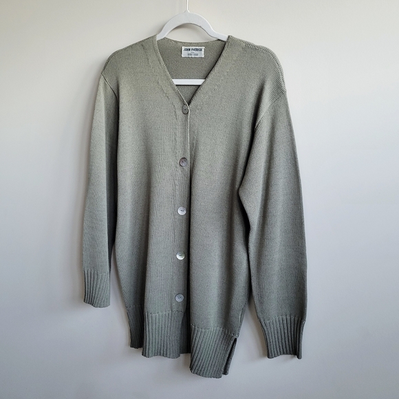 Vintage John Patrick for Geoda Design Green Open Knit Cardigan - Picture 2 of 6